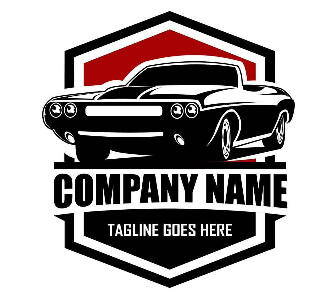 Muscle-Car-Logo-Vorlage für Ihr Unternehmen. Vektor-Logo-Illustration vektor