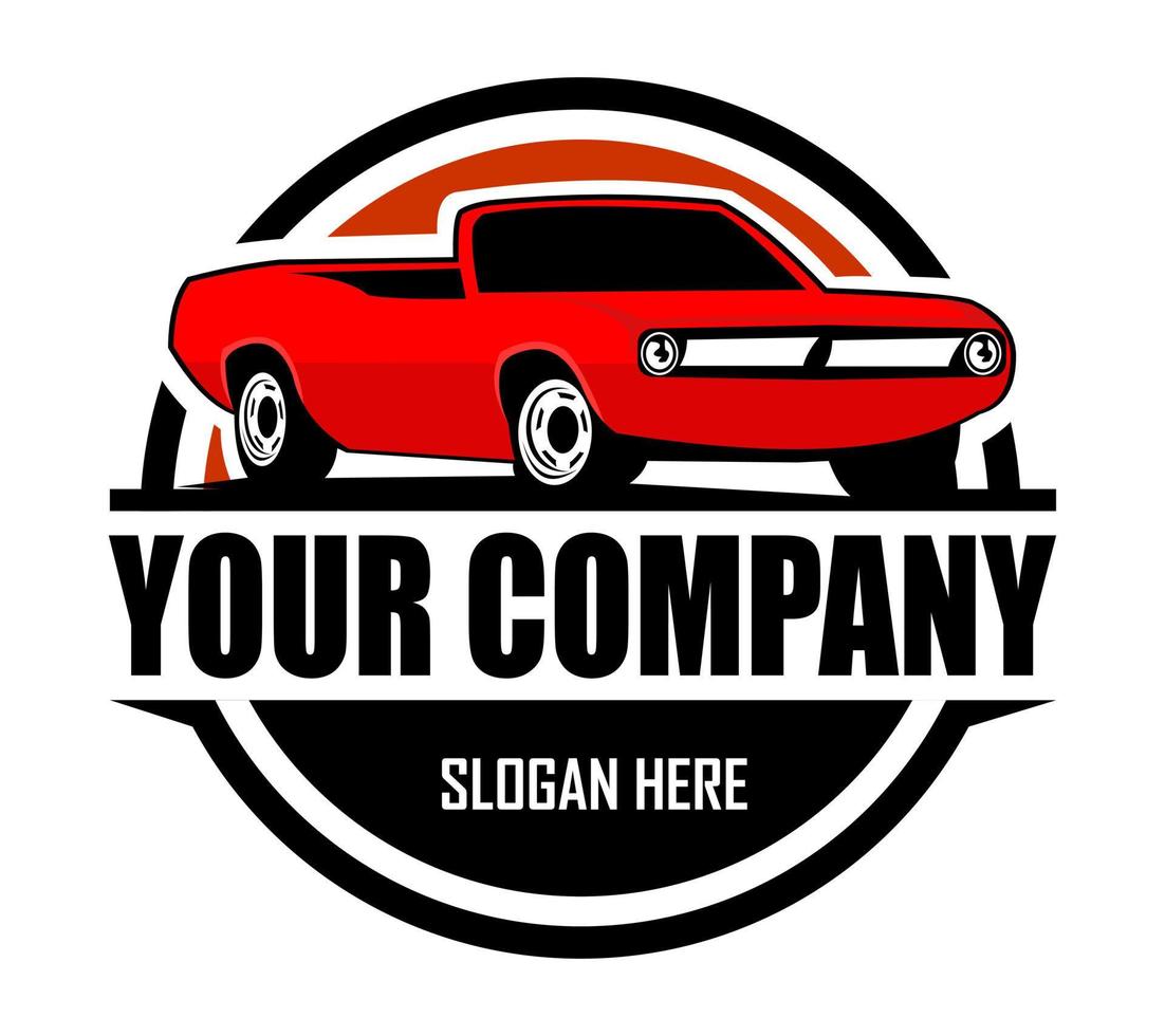 Muscle-Car-Logo-Vorlage für Ihr Unternehmen. Vektor-Logo-Illustration vektor