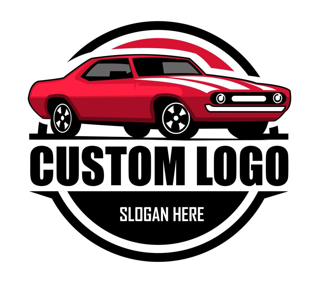 Muscle-Car-Logo - Vektorillustration, Emblemdesign auf weißem Hintergrund vektor