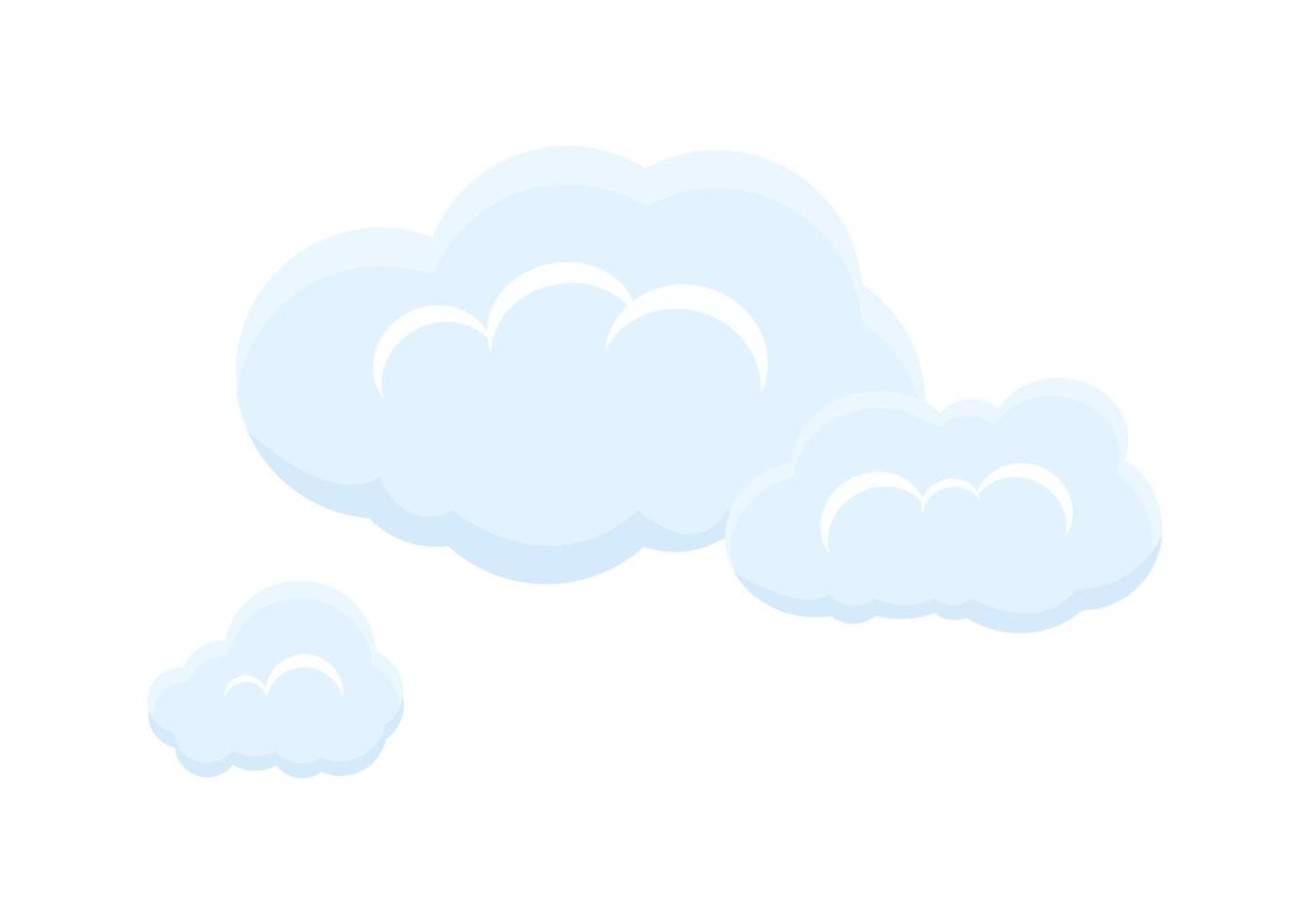 bubbla moln tecknad vektor på vit bakgrund