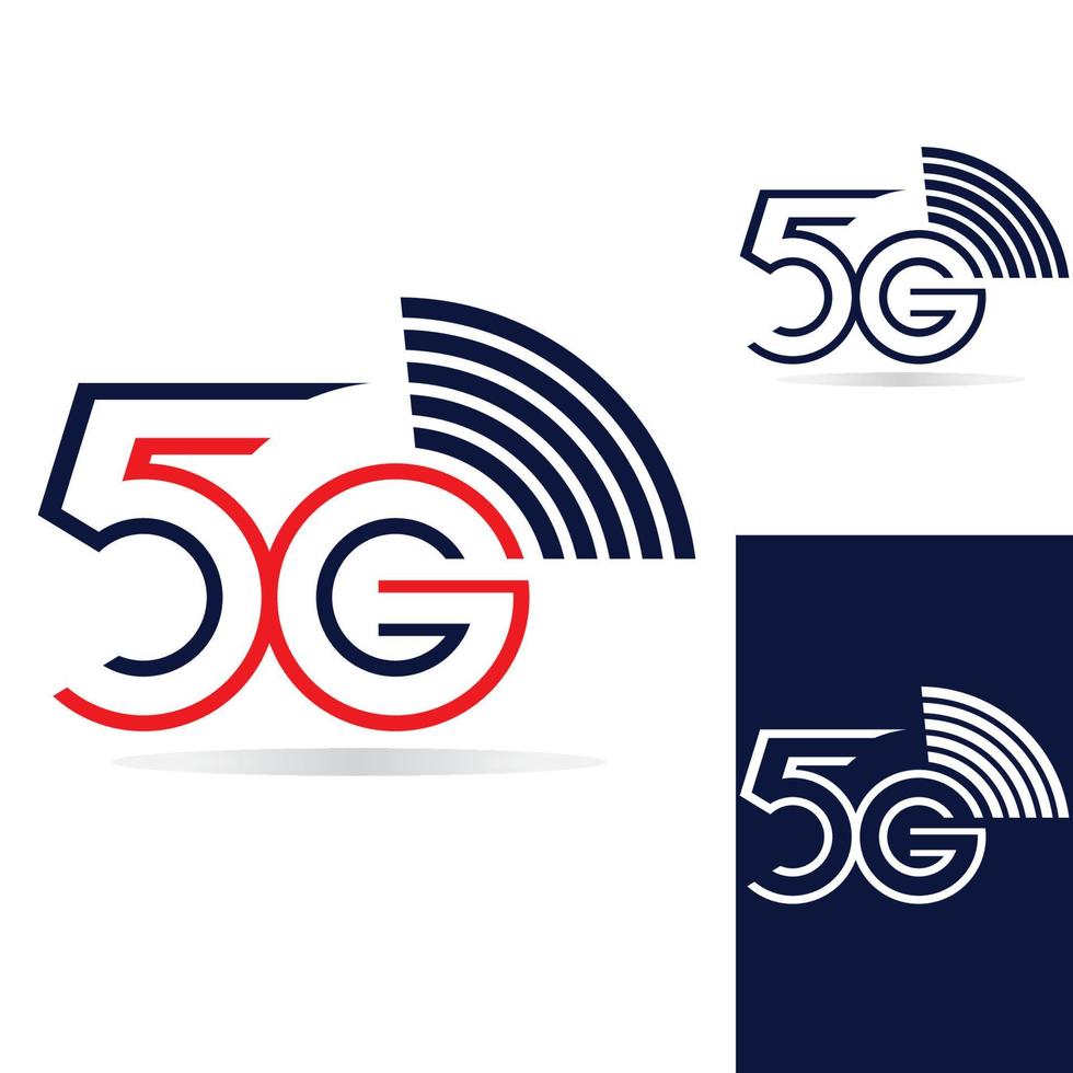 5g-Netzwerklogo. Logo-Netzwerk 5g-Verbindung. Nummer 5 und Buchstabe g. vektor