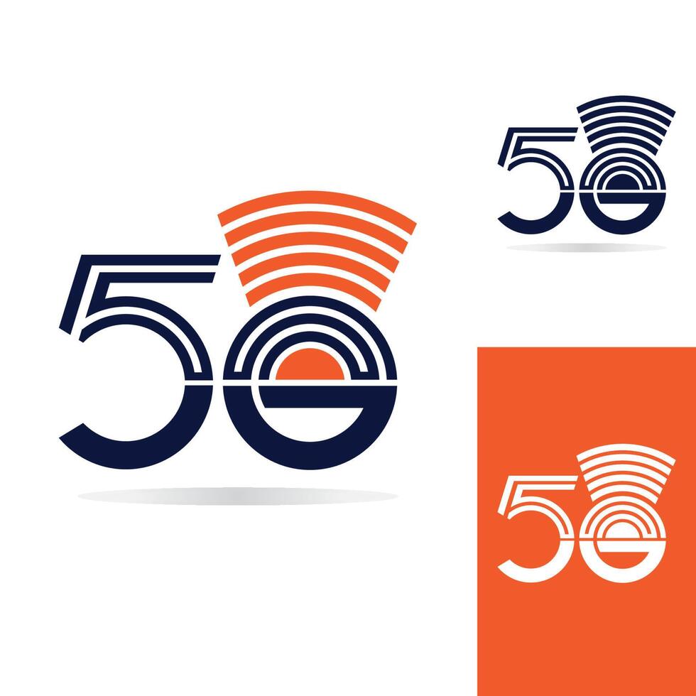 5g-Netzwerklogo. Logo-Netzwerk 5g-Verbindung. Nummer 5 und Buchstabe g. vektor