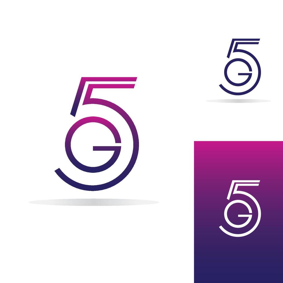 5g-Netzwerklogo. Logo-Netzwerk 5g-Verbindung. Nummer 5 und Buchstabe g. vektor