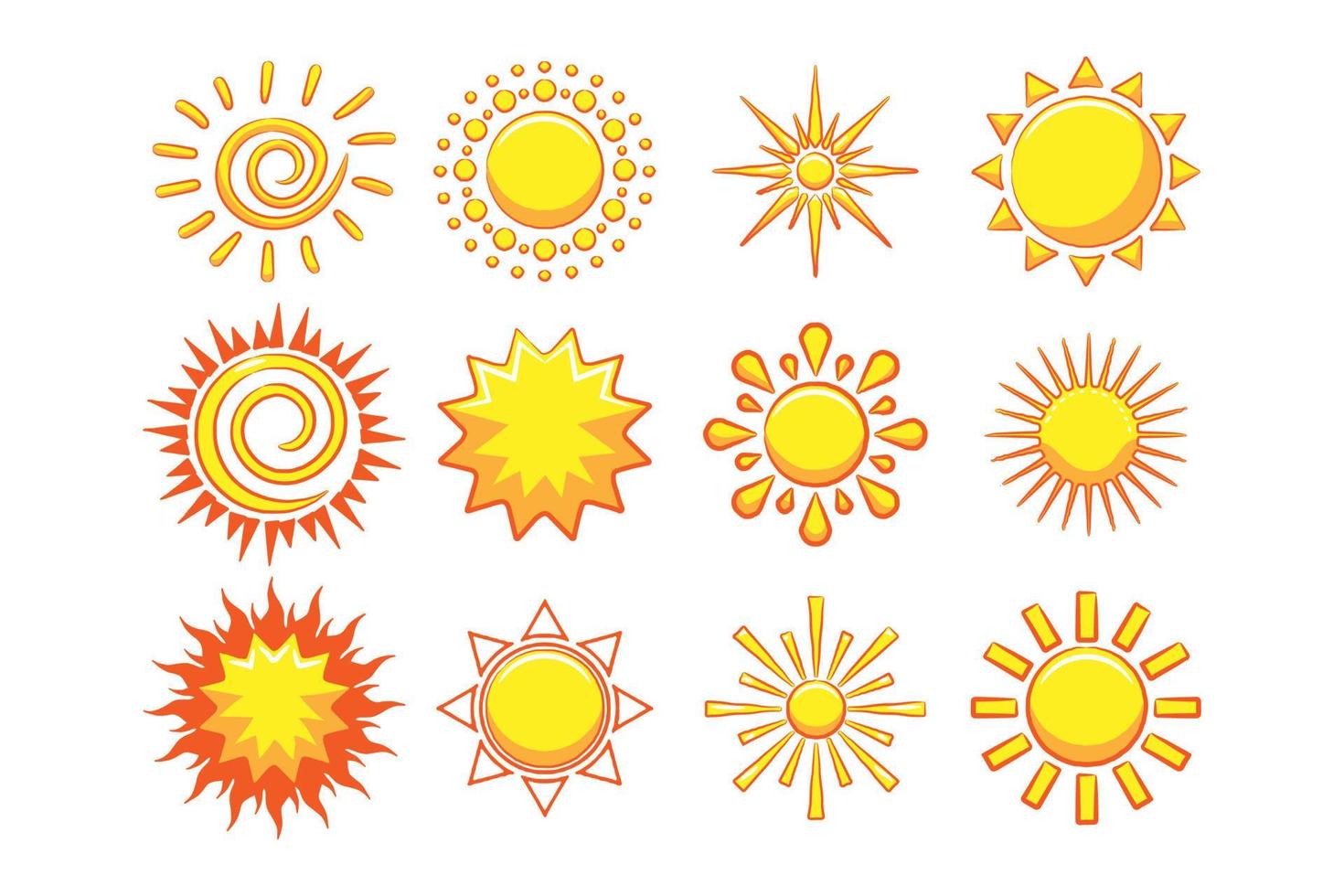 Sonne-Vektorgrafik-Clipart-Design vektor