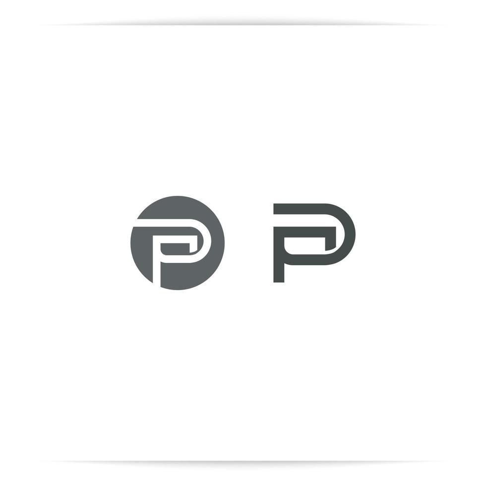 Logo-Design-Schriftzug pg-Symbolvektor vektor