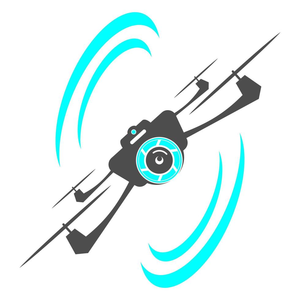logotyp för flygande drönare vektor