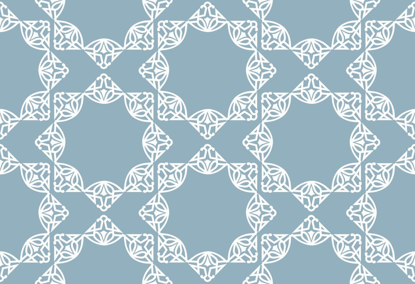 abstrakt sömlösa mönster. mosaik blommig diagonal kakel dekorativ bakgrund. muslimsk linje prydnad i arabisk orient stil vektor