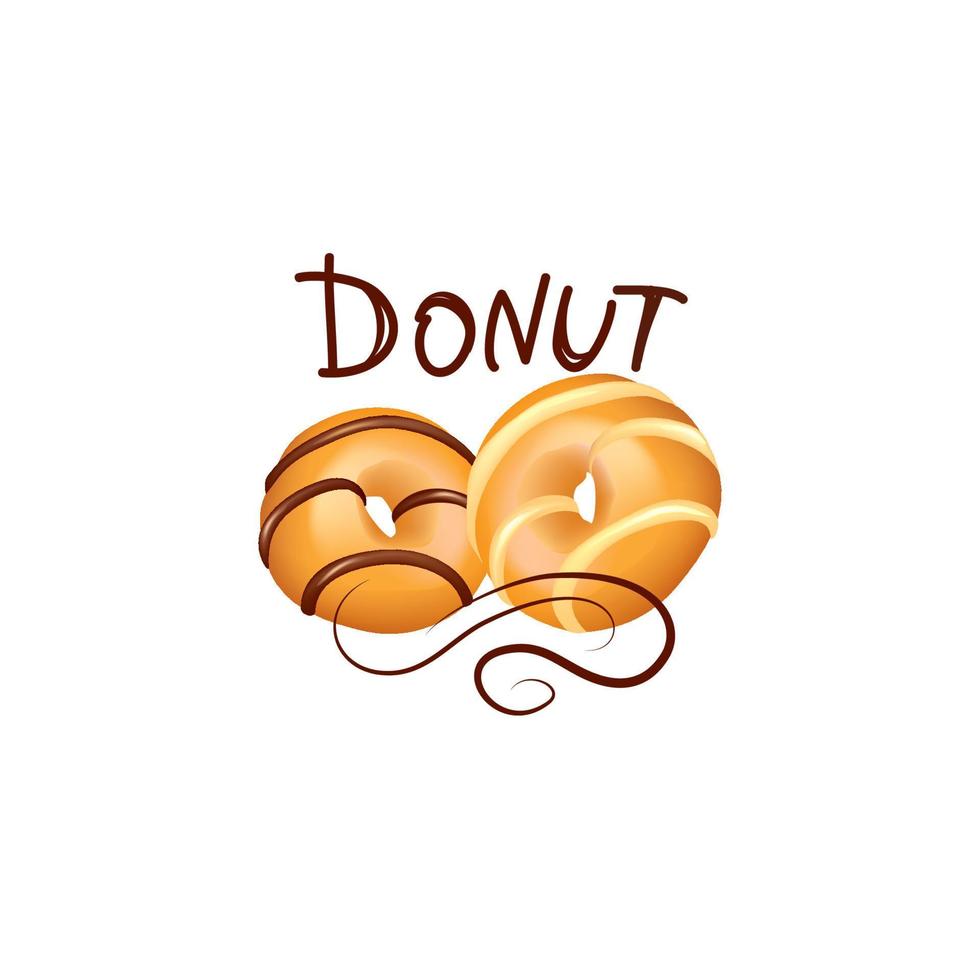 Donut-Icon-Set. Banner für süßes Gebäck. donut mit weißer, rosa und schokoladenglasur und streuseln. Bäckerei für Party über weißem Hintergrund. vektor