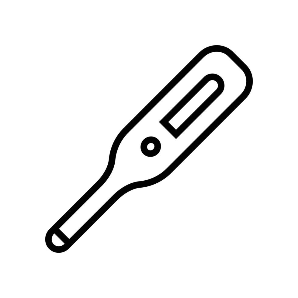 thermometer symbol illustration, körpertemperatur, gesundheit. Linienstil-Icon-Vektordesign. vektor