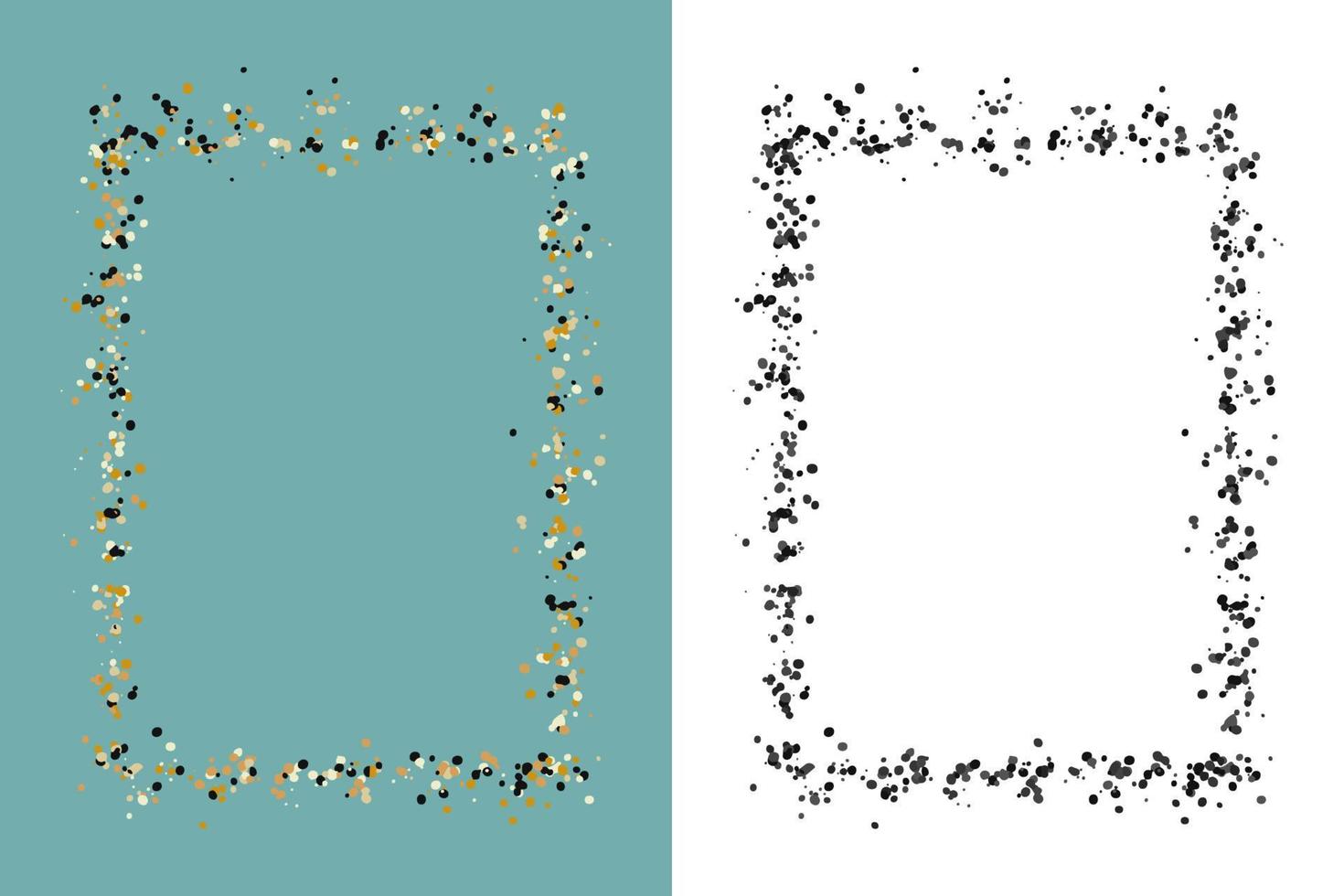 Grunge-Rahmen für die Beschriftung. strukturiertes Design in . Rahmen mit Schablone bemalt. vektorillustration lokalisiert auf weißem und gelbem hintergrund vektor