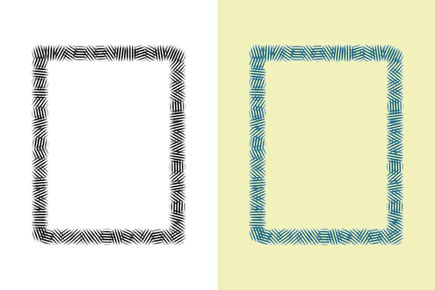 Grunge-Rahmen für die Beschriftung. strukturiertes Design in . Rahmen mit Schablone bemalt. vektorillustration lokalisiert auf weißem und blauem hintergrund vektor