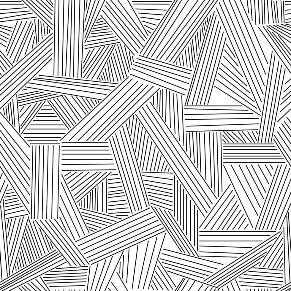 unregelmäßige Streifen nahtloses Muster. schwarze Linien auf weißem Hintergrund. endlosen Hintergrund wiederholen. Gestaltungselement, Vektorillustration lokalisiert auf Weiß vektor