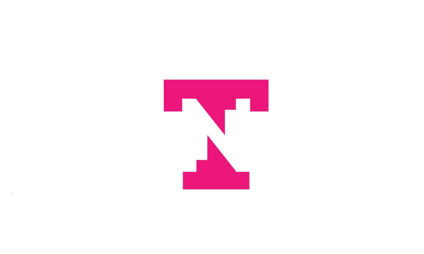 alphabet buchstaben initialen monogramm logo tn, nt, t und n vektor