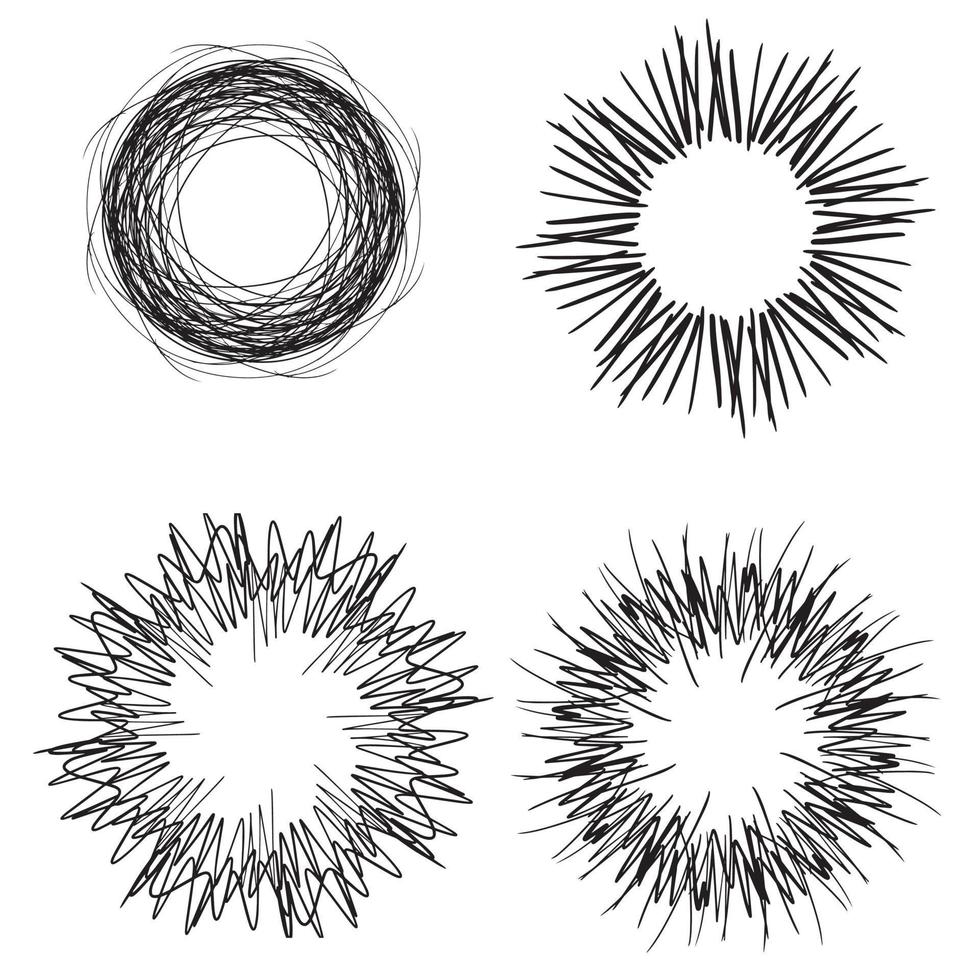 monochromer verzerrter explosionssatz. Glanzstrahlen auf weißem Hintergrund. Platz für Texte. Platzhalter in Sprengstoff. Stock-Vektor-Illustration vektor