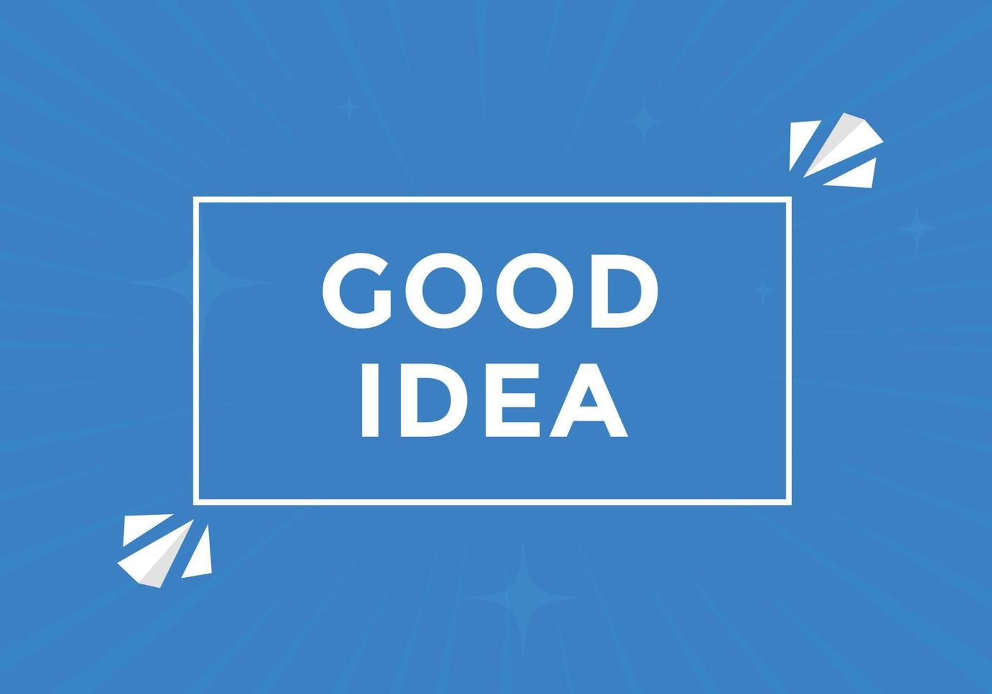 Schaltfläche "Gute Idee". Web-Button-Banner-Vorlage gute Idee vektor