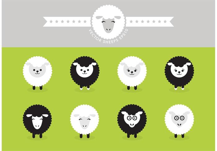 Free Sheep Isolierte Vektor-Icons vektor