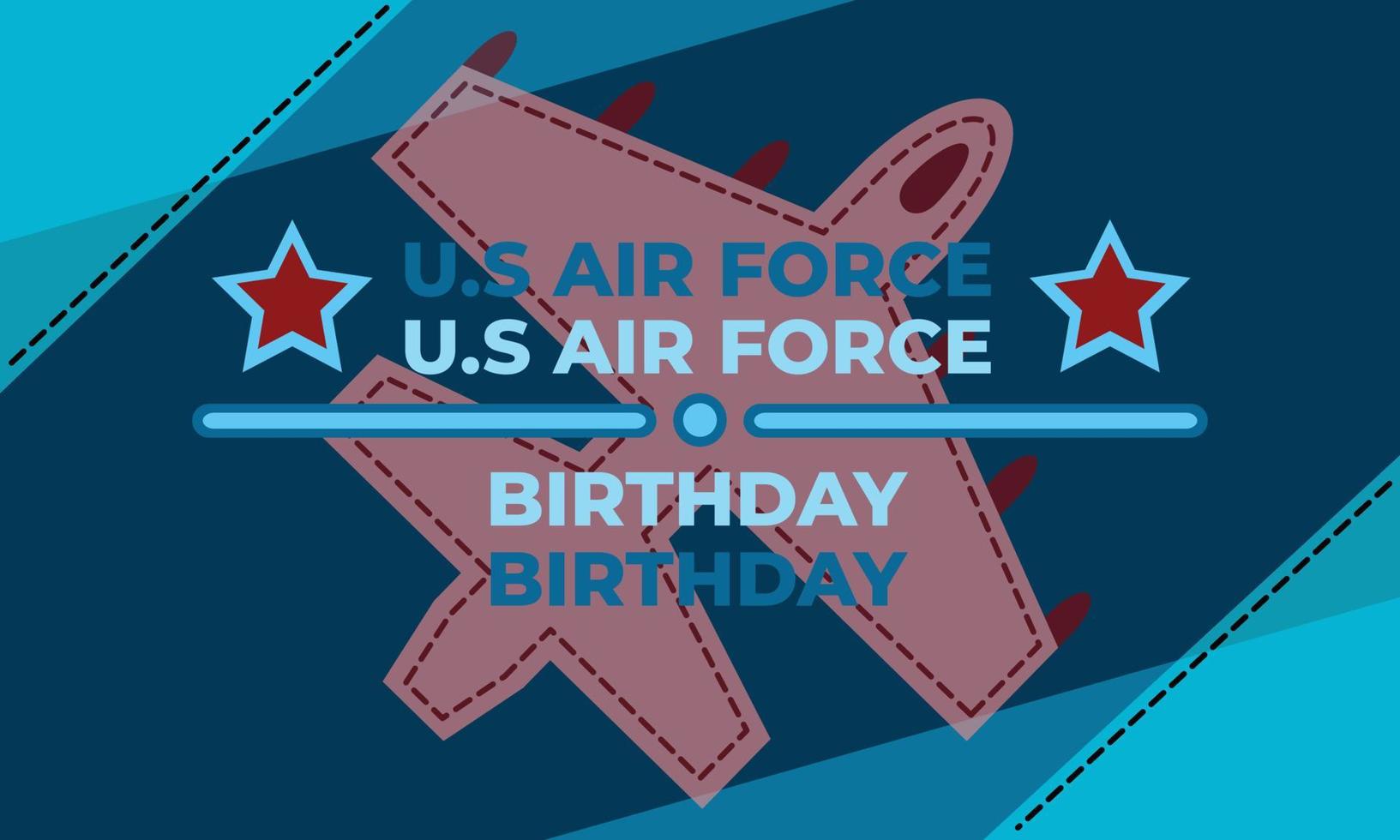 Us Air Force Geburtstag Hintergrundvorlage für Banner oder Poster vektor