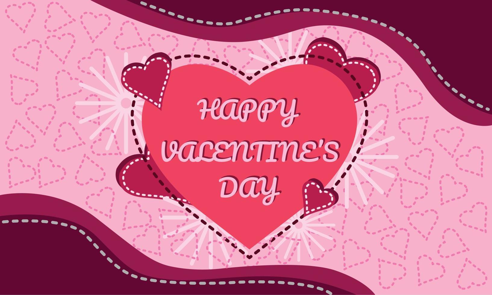 Happy Valentines Day Hintergrundvorlage für Poster vektor