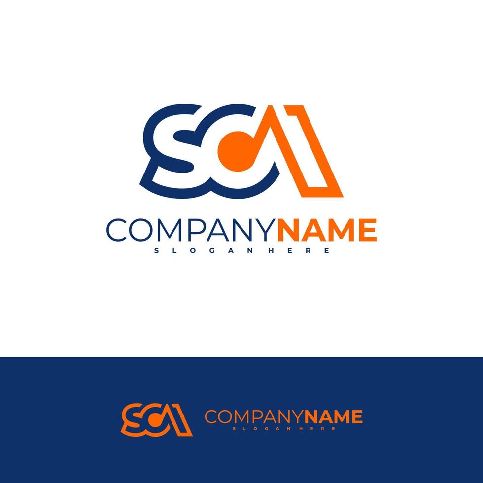 brev sca logotyp design vektor mall, initial sca logotyp koncept illustration.