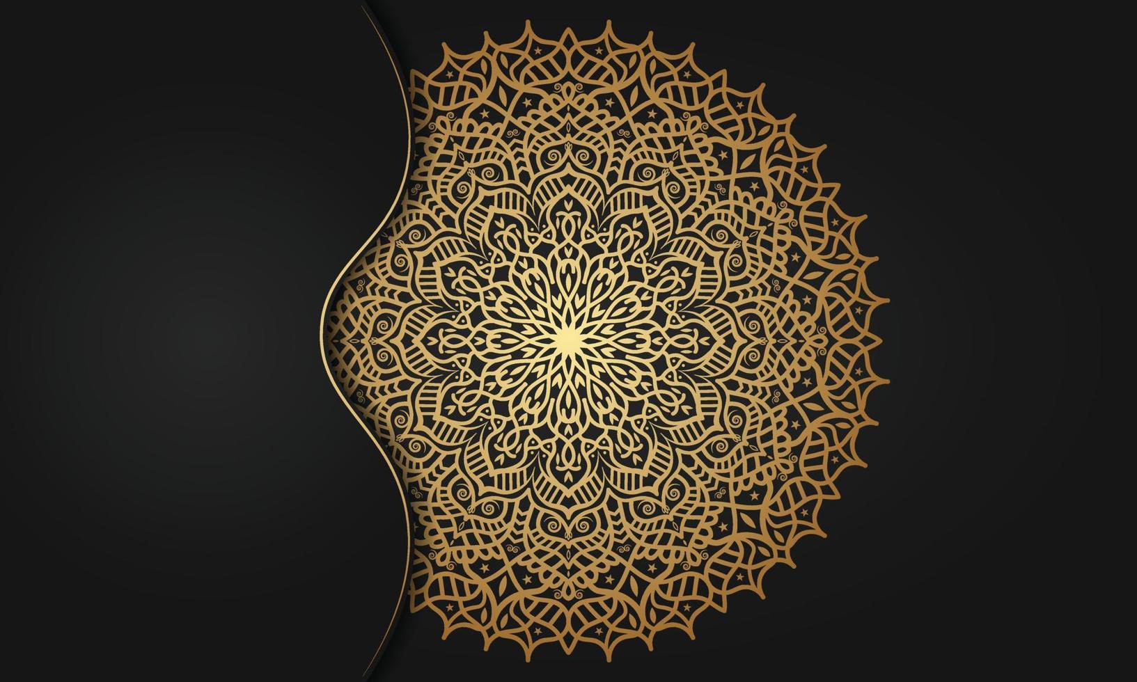 luxus-mandala-hintergrund mit ornamentalem design in goldener farbe vektor