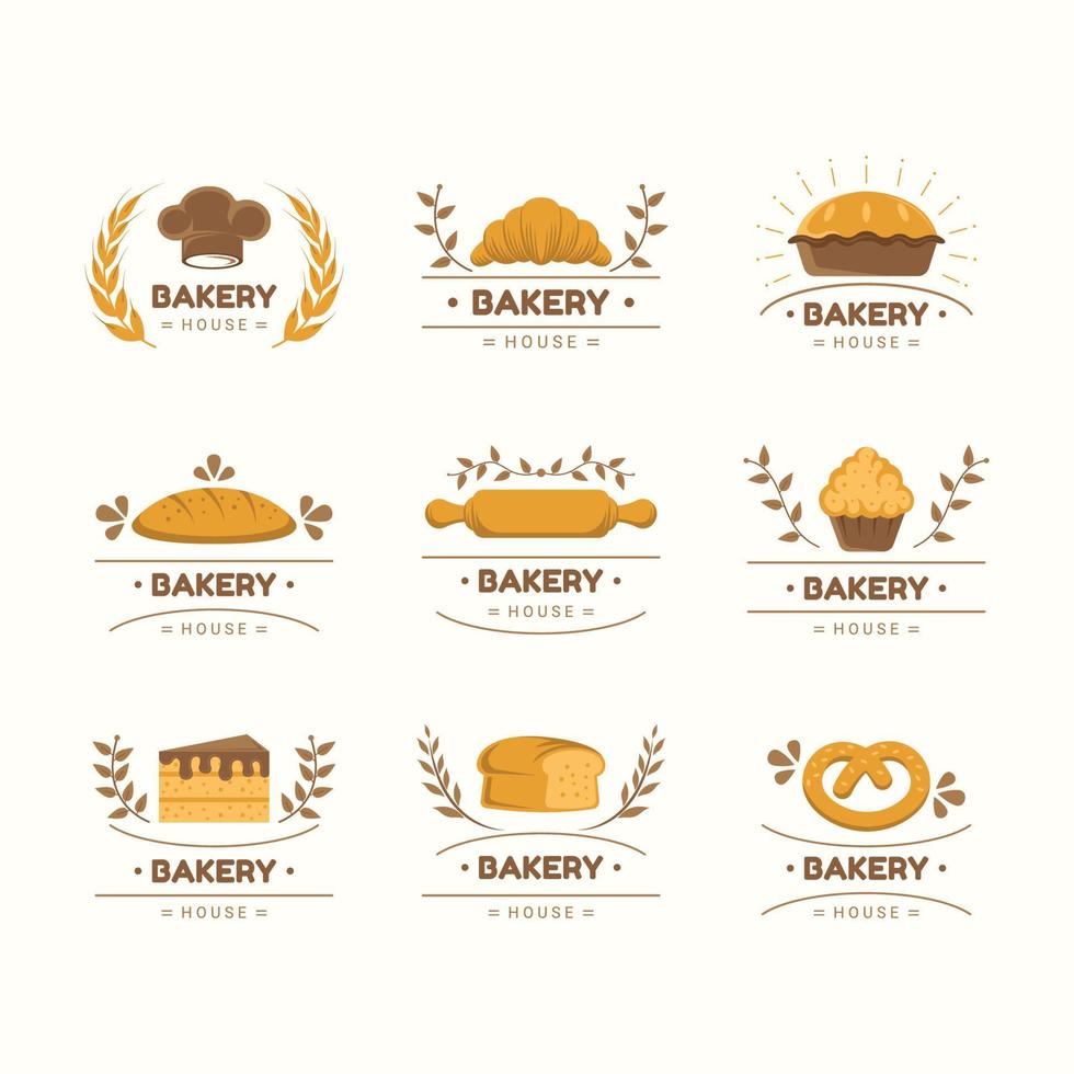 Reihe von Business-Caterer-Bäckerei-Logos vektor