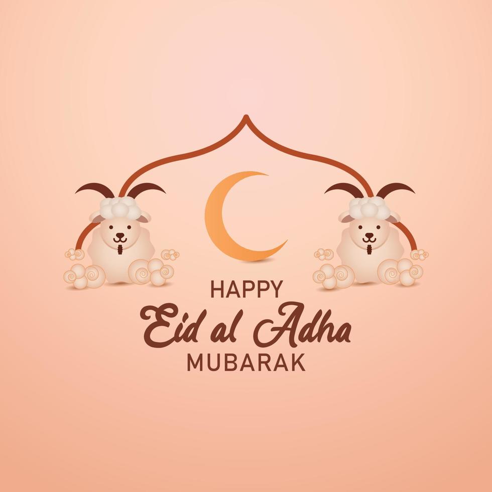 eid al adha hintergrunddesign vektor