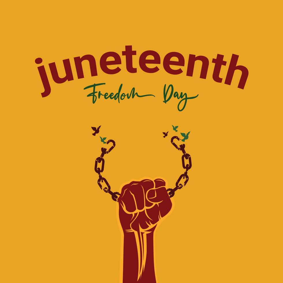 juneteenth design bakgrund vektor