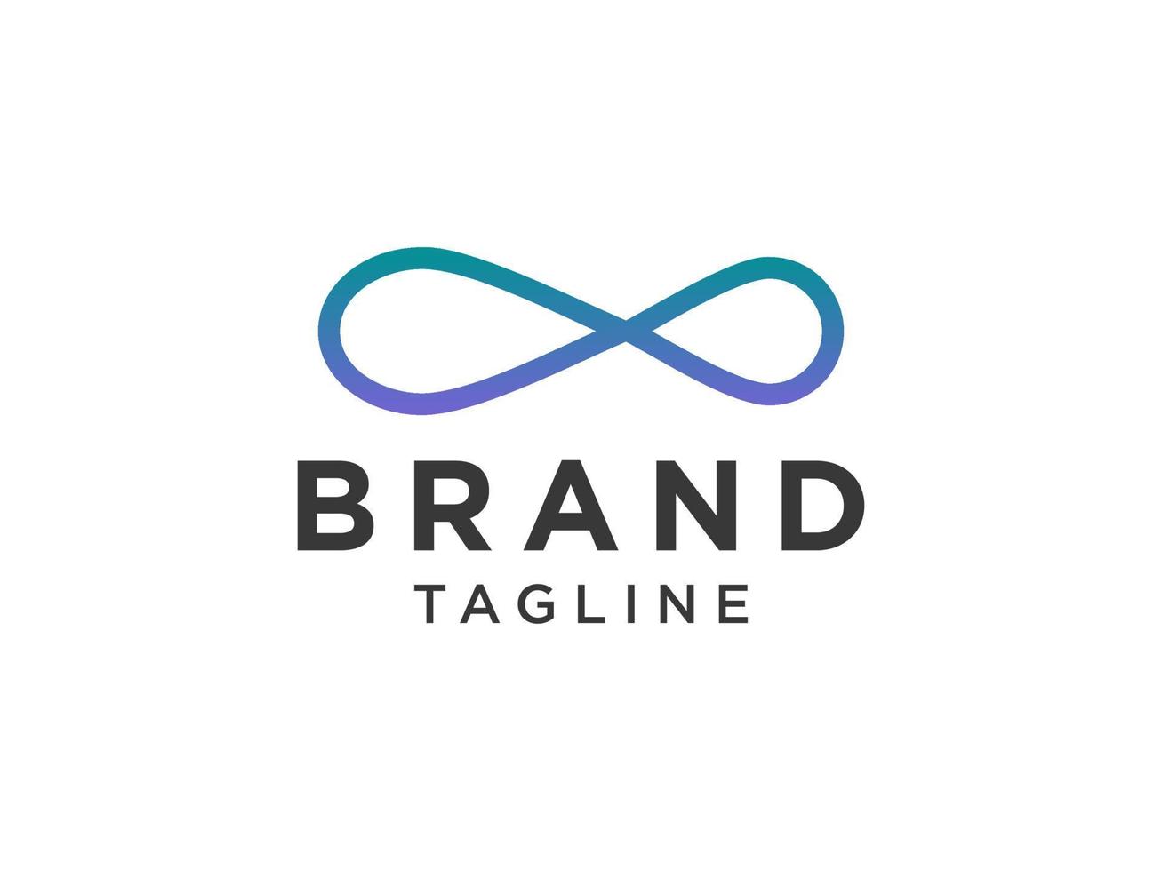 blå linje geometrisk infinity logotyp isolerad på vit bakgrund. användbar för företags- och varumärkeslogotyper. platt vektor logotyp designmall element.