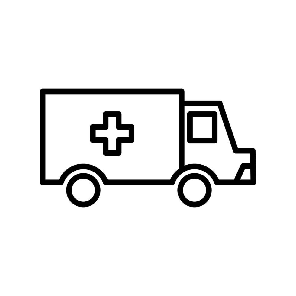 vektor av ambulans ikon. illustration av ambulans logotyp. isolerad på vit bakgrund.