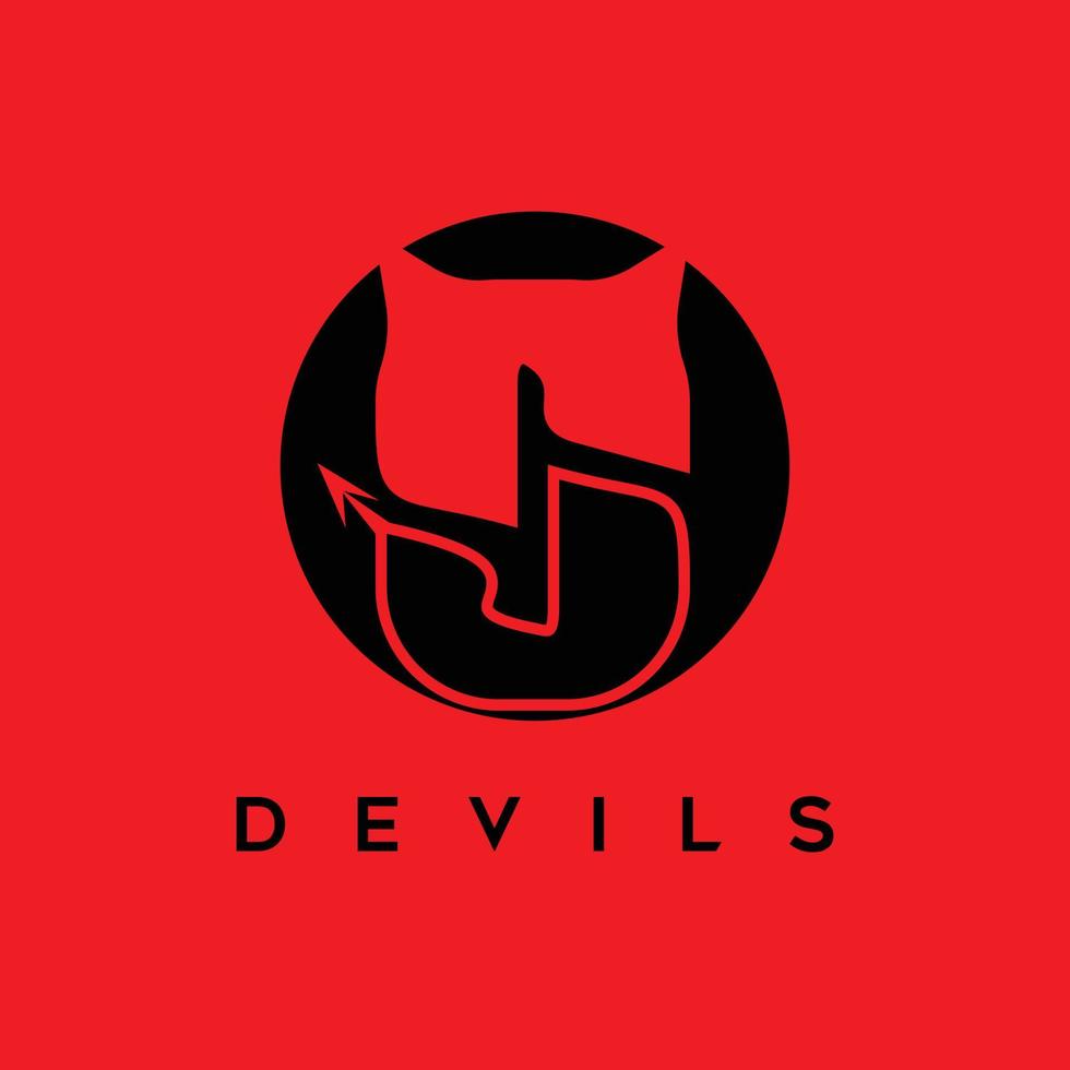 djävulen logotyp symbol och ikon mall vektor