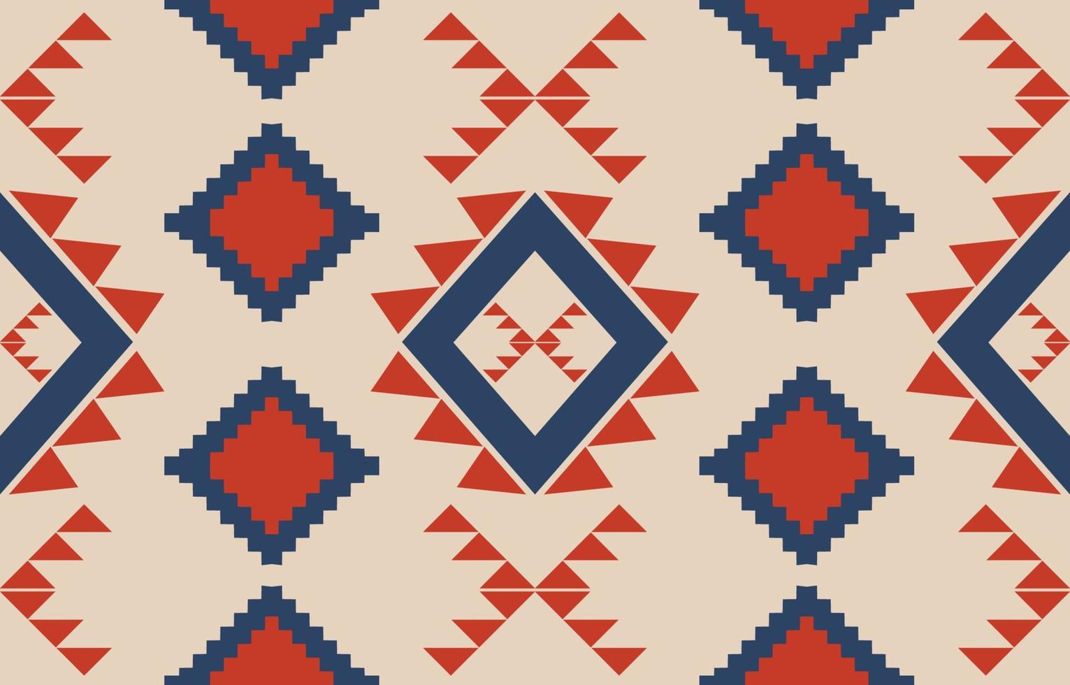 Navajo-Indianer-Stoff nahtloses Muster, geometrischer Stammes-ethnischer traditioneller Hintergrund, Design-Elemente, Design für Teppich, Tapete, Kleidung, Teppich, Interieur, Stickerei-Vektor-Illustration. vektor