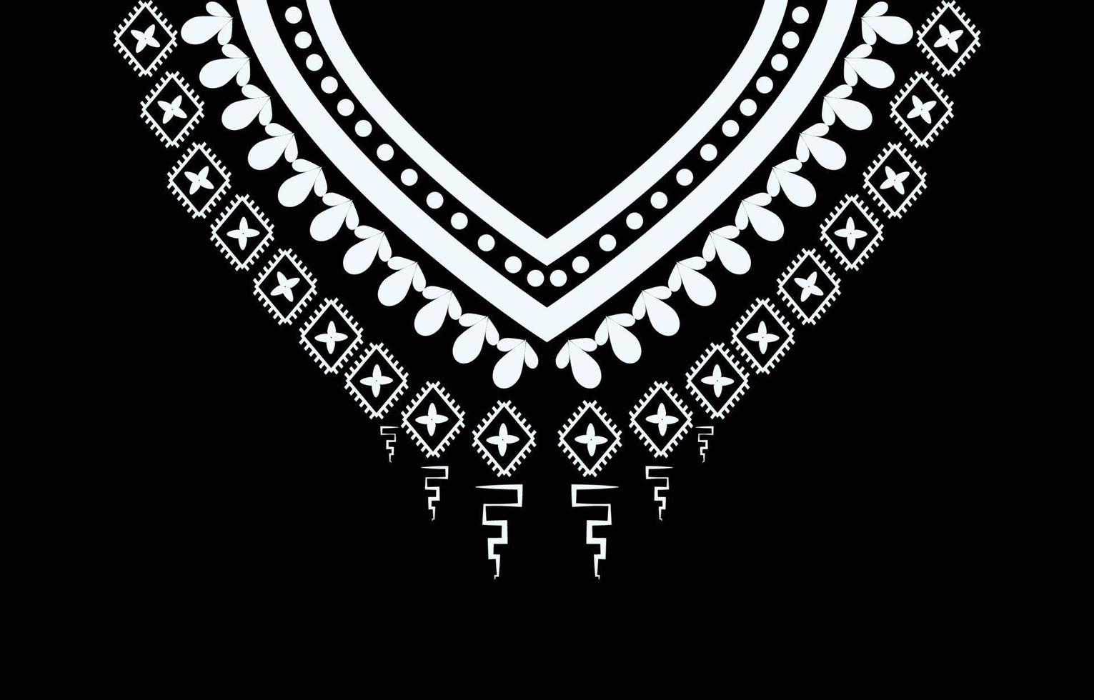 halsband geometriska etniska orientaliska mönster traditionella .flower broderi design för mode kvinnor.bakgrund, tapeter, kläder och omslag. vektor