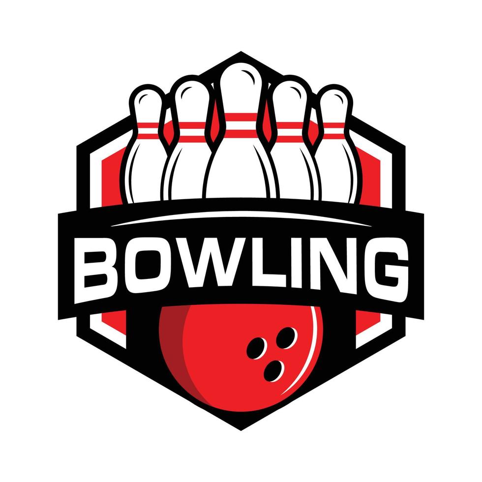 Bowling-Logo-Design, Sport-Logo vektor