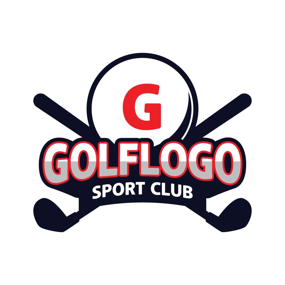 golf logo design, sport logotyp vektor