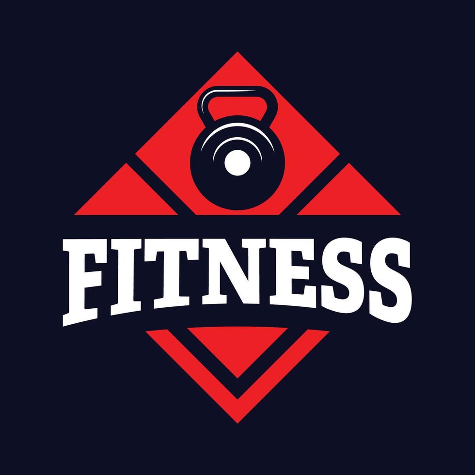 Fitness-Vektorgrafik-Design mit Emblem-Stil. geeignet für Sportlogos, Rennen, Wettbewerbe, Meisterschaften, T-Shirt-Designs, Aufkleber usw vektor