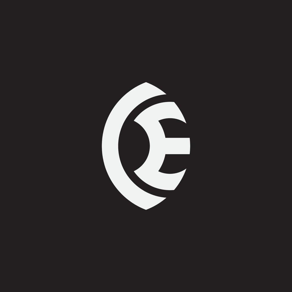 första bokstaven ce monogram logotyp mall. vektor