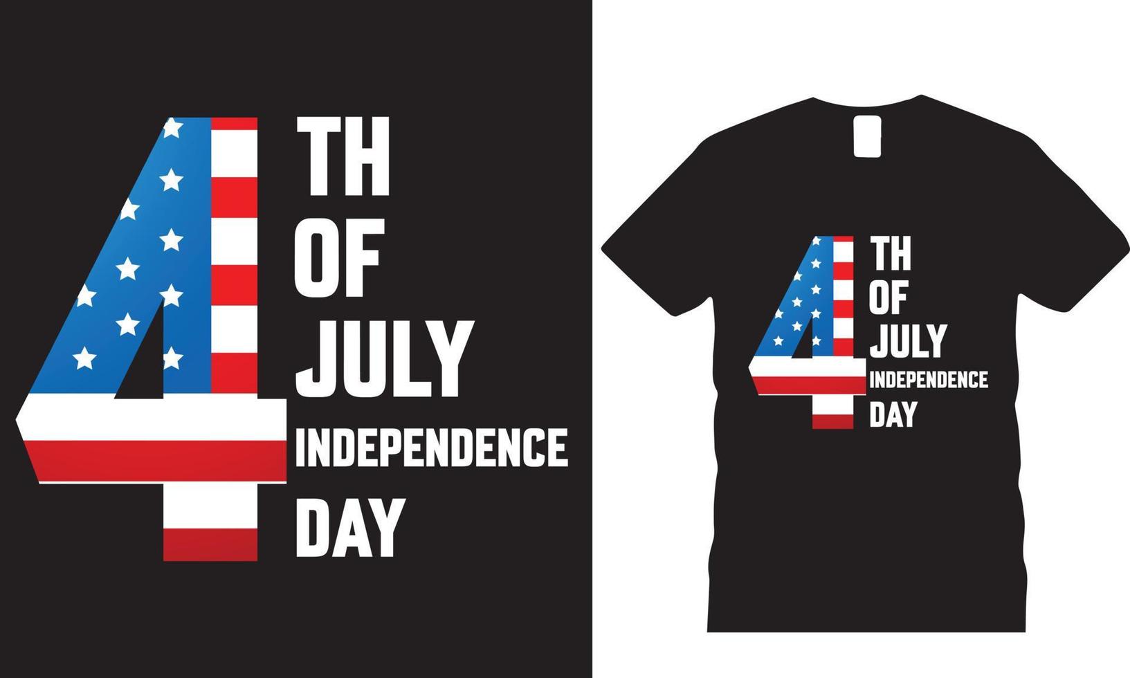4. Juli T-Shirt-Design zum Unabhängigkeitstag vektor