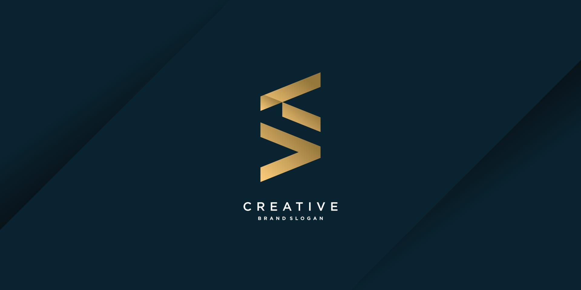 buchstabe s logo mit kreativem abstraktem konzept premium-vektor vektor