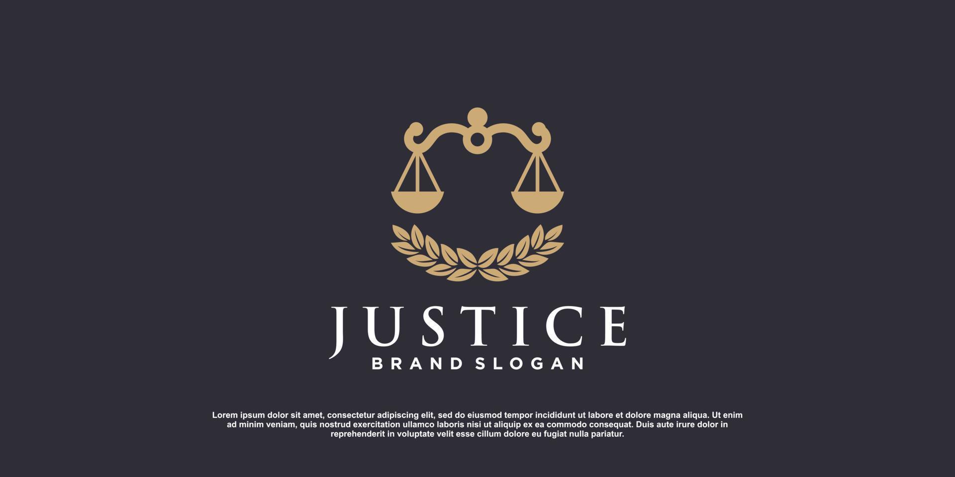 Law-Logo für Justiz, Anwalt, Anwaltskanzlei oder Personen-Premium-Vektor vektor