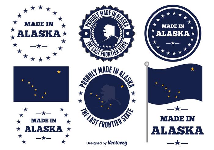 Made in Alaska Etiketten vektor