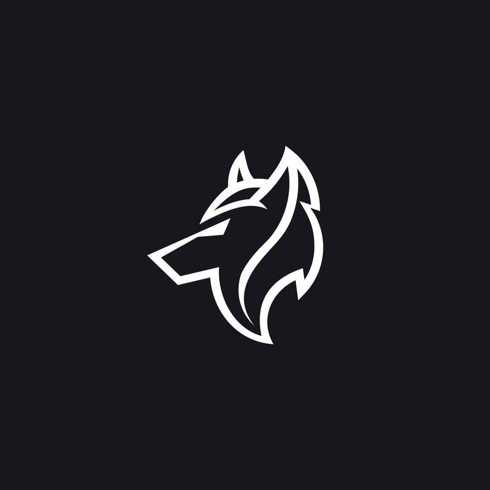 wolf logotyp vektor ikon illustration