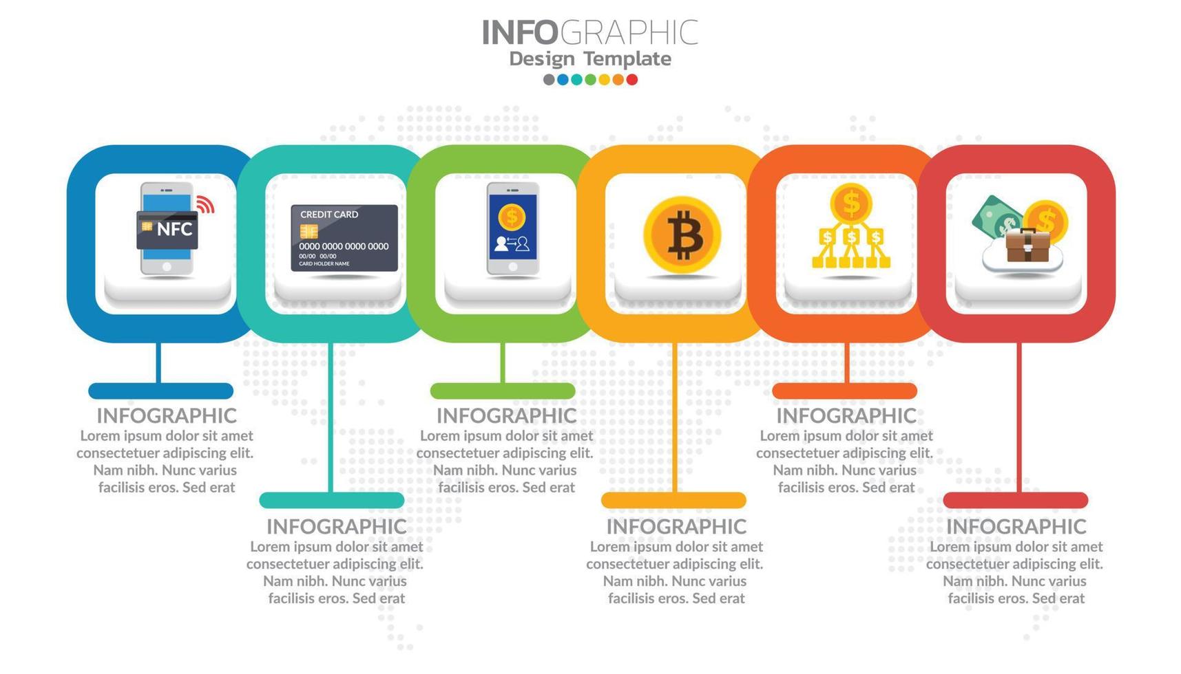 tidslinje infographics designmall med alternativ, processdiagram. vektor