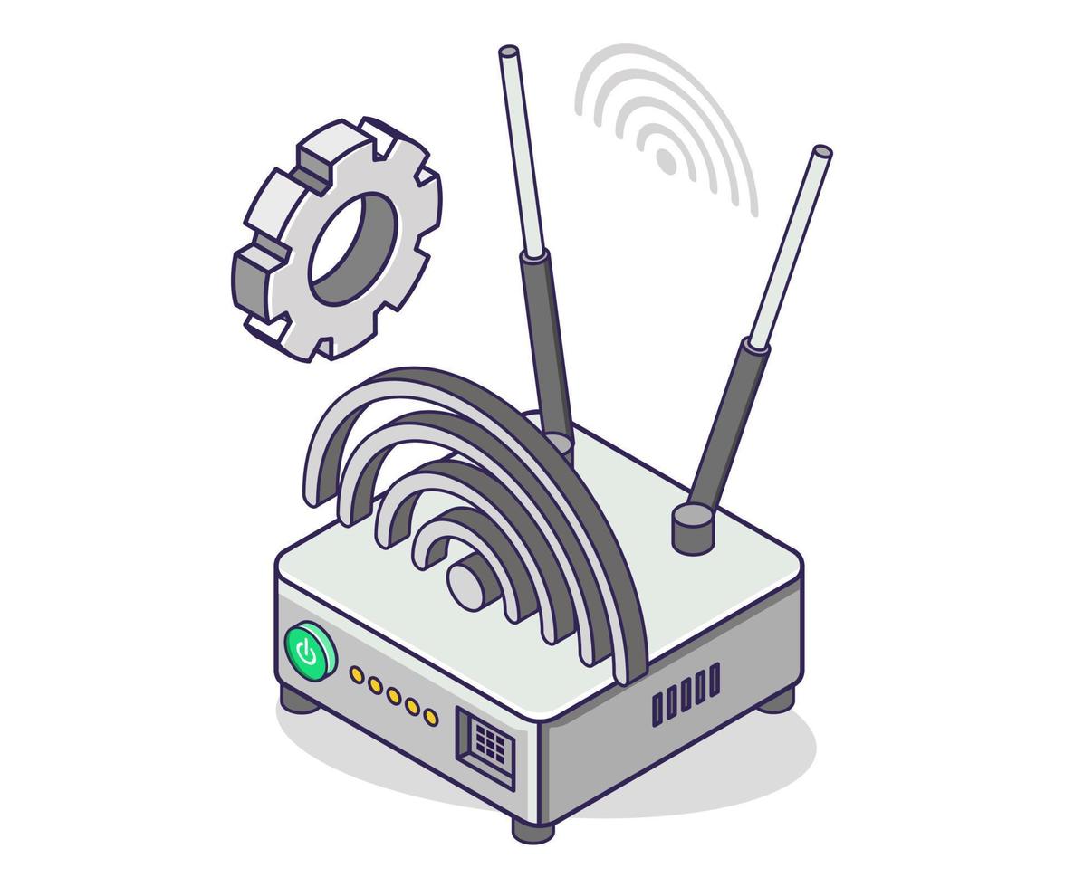 Router für WLAN-Signal vektor