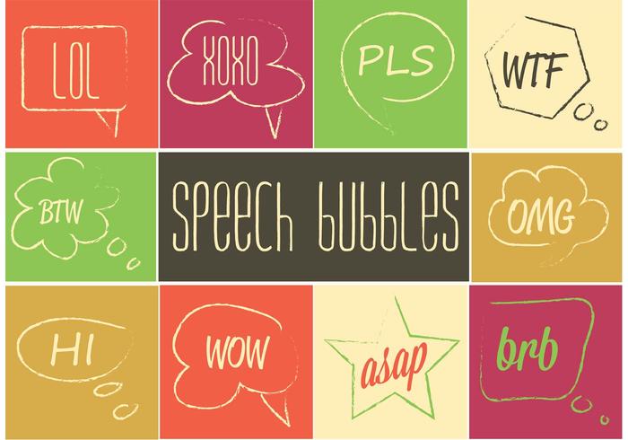 Free speech bubble set vektor