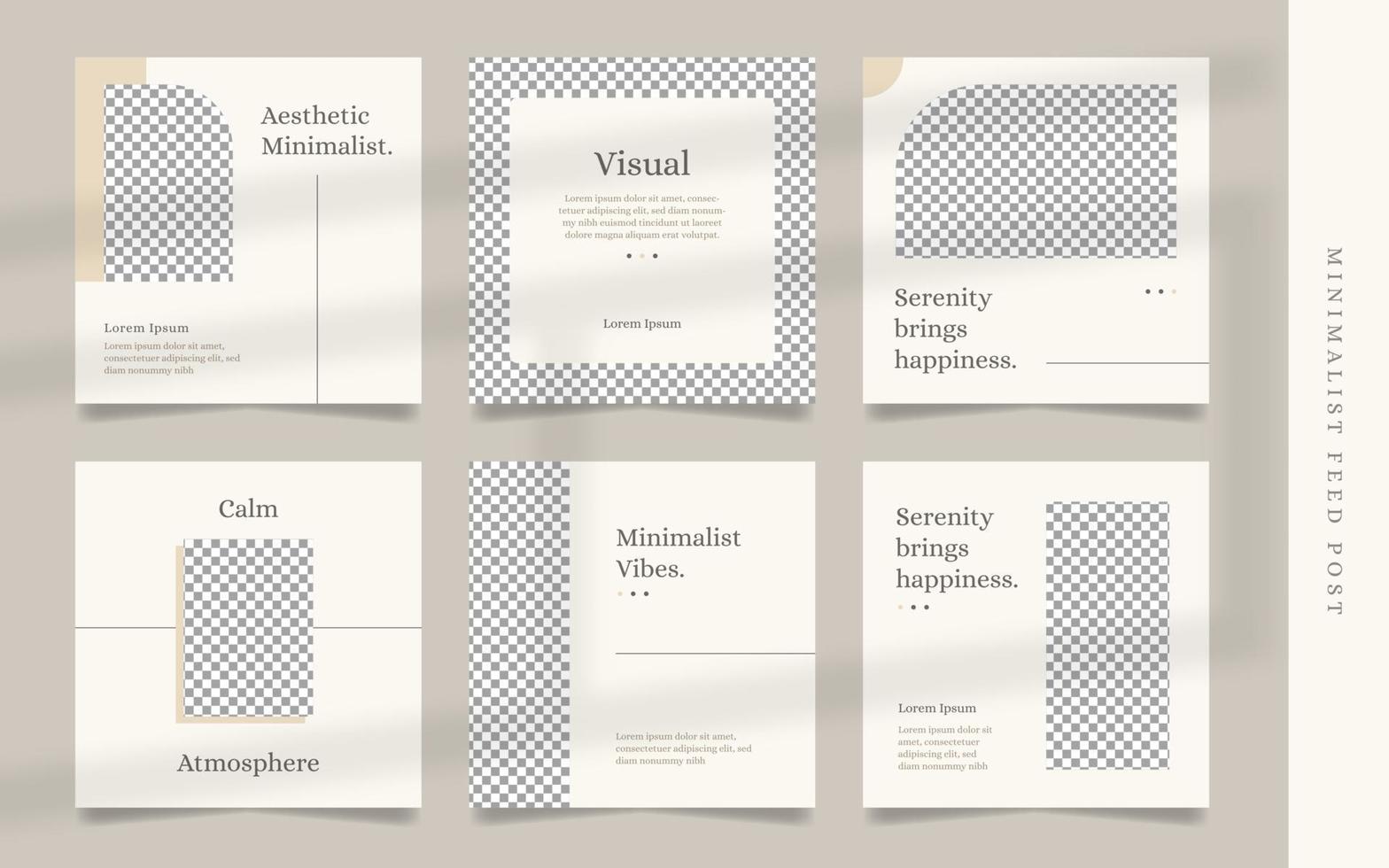 abstrakt minimalistisk pastell inläggsmall för sociala medier vektor