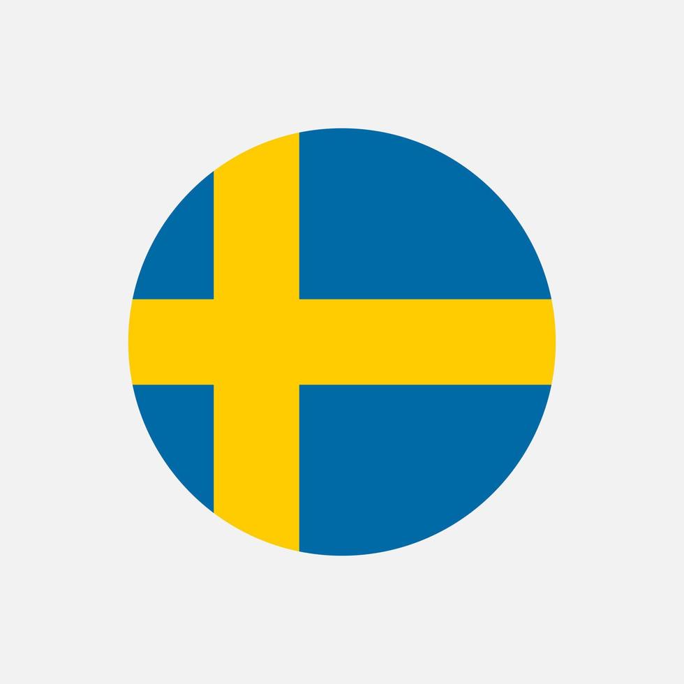 Land Schweden. Schweden-Flagge. Vektor-Illustration. vektor