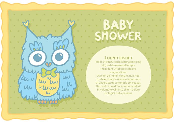 Free Baby Shower Eule Vektor