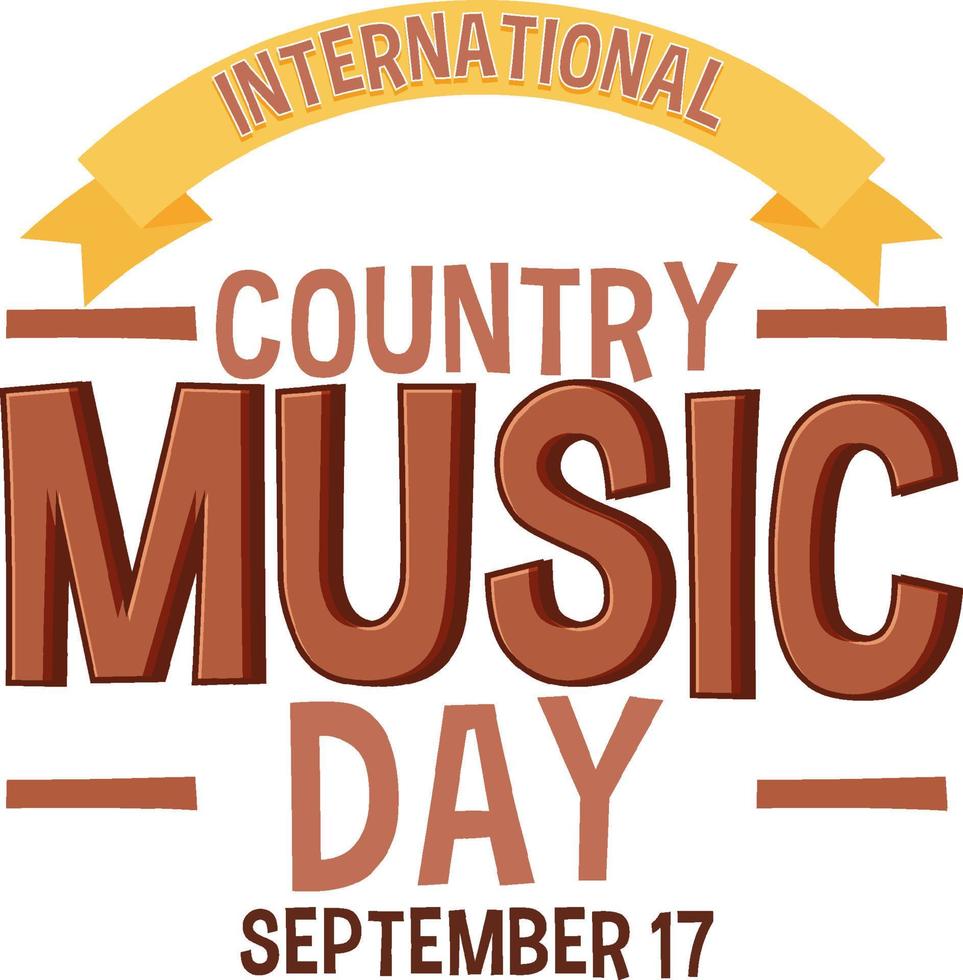 Banner zum internationalen Tag der Country-Musik vektor