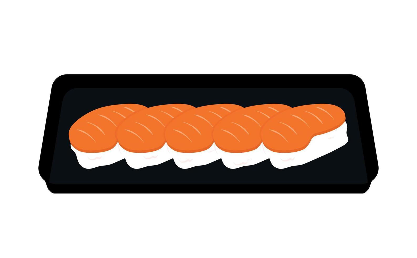 Lachs-Sushi-Clipart-Vektor-Bild-Illustration vektor