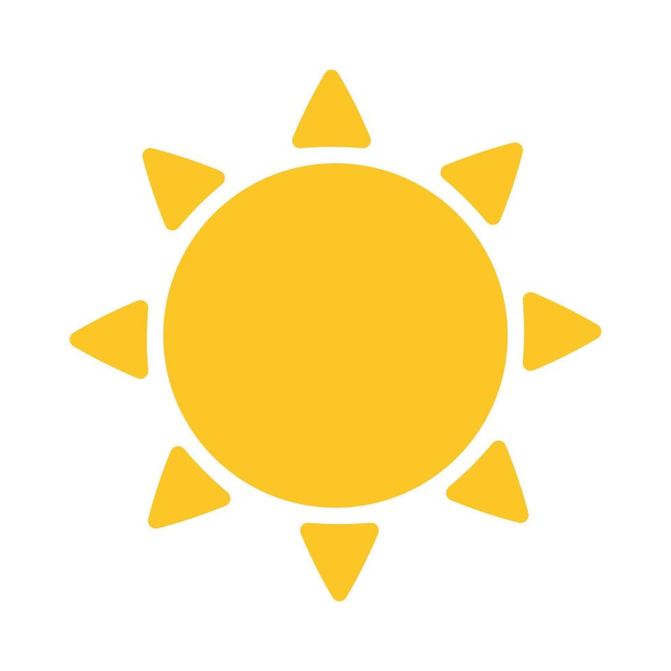 Sonnensymbol-Clipart-Vektor im weißen Hintergrundbild vektor